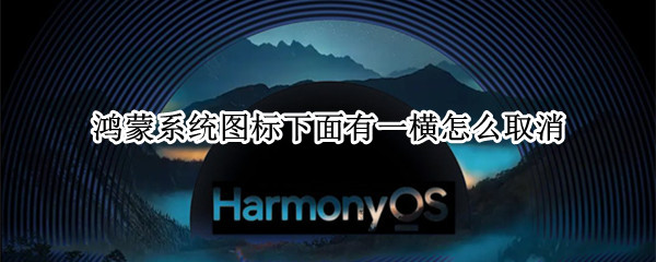 鸿蒙系统图标下面有一横怎么取消