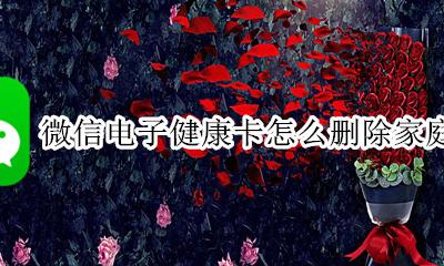 电子医保卡家庭成员怎么删除 微信电子健康卡怎么删除家庭成员