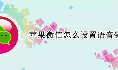 怎样设置微信铃声 苹果微信怎么设置语音铃声