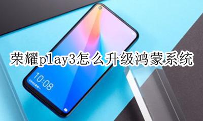 荣耀play如何升级鸿蒙系统 荣耀play3怎么升级鸿蒙系统