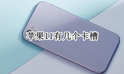 苹果11有几个卡槽 苹果11是一个卡槽吗