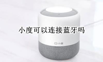 小度可以连接蓝牙吗 小度必须连接蓝牙吗