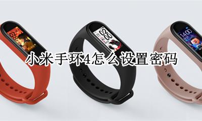 小米手环4怎么设置密码 如何设置密码