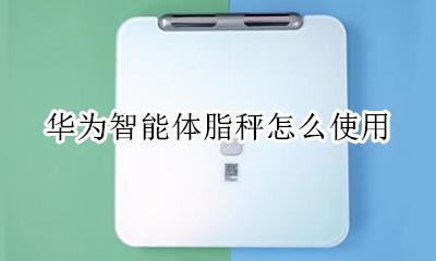 华为智能体脂秤怎么使用 华为智能体脂秤使用步骤