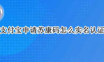 支付宝申请苏康码怎么实名认证 支付宝苏康码实名认证不了怎么办