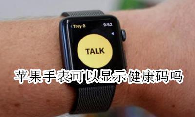 苹果手表可以显示健康码吗 iwatch可以用健康码吗