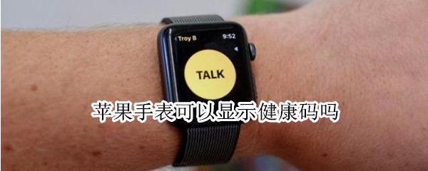 苹果手表可以显示健康码吗