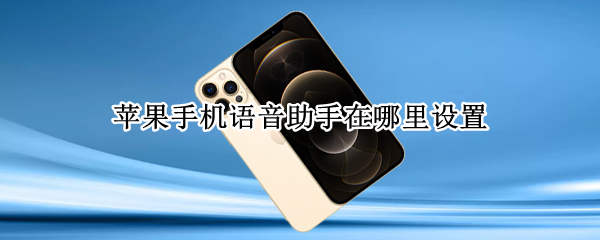 苹果手机语音助手在哪里设置