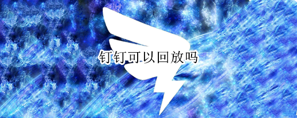 钉钉可以回放吗