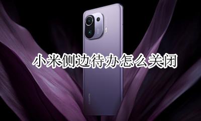 小米侧边待办怎么关闭 小米手机待办侧滑怎么关掉