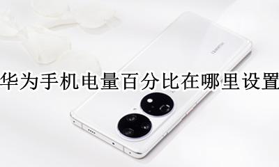华为手机怎样设置电量百分比 华为手机电量百分比在哪里设置