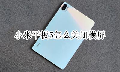 小米平板5怎么关闭横屏 小米手机禁止横屏在哪里设置