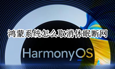 鸿蒙系统怎么取消休眠断网 休眠断网怎么取消