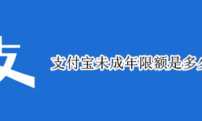 支付宝未成年限额吗 支付宝未成年限额是多少