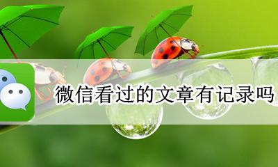 微信最近看过的文章 微信看过的文章有记录吗