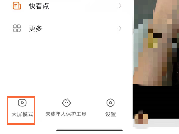 快手怎么开启大屏模式
