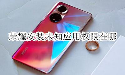 荣耀安装未知应用权限在哪 荣耀手机的安装未知应用权限在哪