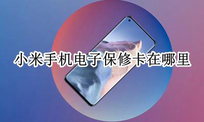 小米电子保修卡怎么看 小米手机电子保修卡在哪里