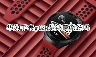 华为手表gt2e是鸿蒙系统吗 华为gt手表能升级到鸿蒙系统