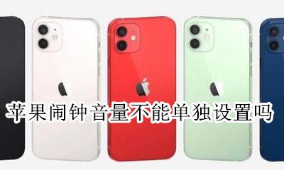 苹果闹钟音量不能单独设置吗 苹果可以单独设置闹钟声音大小吗