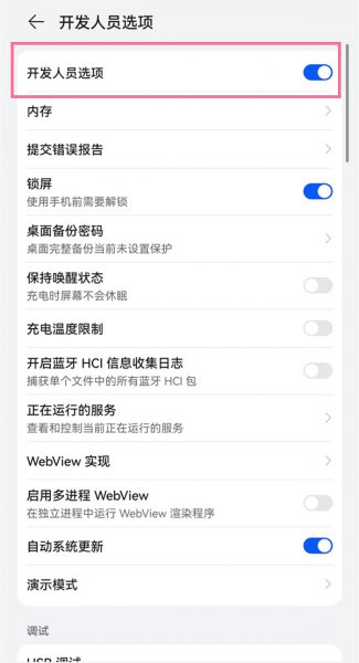 鸿蒙开发者模式怎么关闭