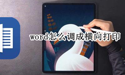 word怎样横向打印 word怎么调成横向打印