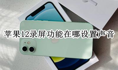 苹果12录屏功能在哪设置声音 苹果12的录屏功能在哪里设置