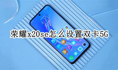 荣耀x20双卡怎么设置 荣耀x20se怎么设置双卡5G