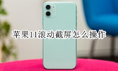 苹果11滚动截屏怎么操作 iphone11怎么滚动截屏啊
