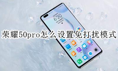 荣耀50pro怎么设置免打扰模式 华为荣耀50手机勿扰模式怎么设置