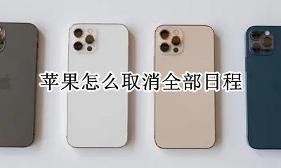 苹果怎么取消全部日程 苹果手机下个日程怎么取消