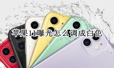 苹果11曝光怎么调成白色 苹果11屏幕颜色怎么调整白