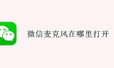 微信麦克风在哪里打开 微信麦克风怎么打开苹果手机