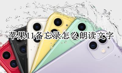苹果11备忘录没有朗读 苹果11备忘录怎么朗读文字