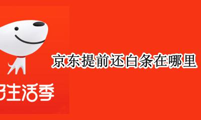 京东提前还白条在哪里 京东白条可以提前还吗