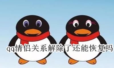 qq情侣关系怎么恢复 qq情侣关系解除了还能恢复吗