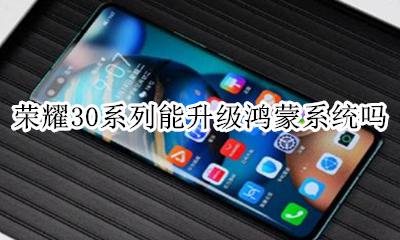 荣耀30可升级鸿蒙系统 荣耀30系列能升级鸿蒙系统吗