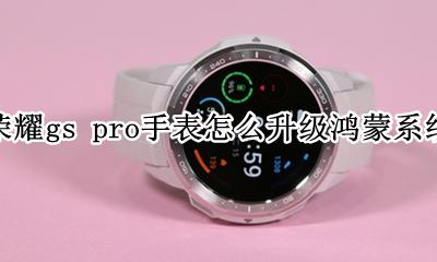 荣耀gs pro手表使用说明 荣耀gs pro手表怎么升级鸿蒙系统