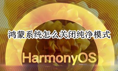 如何开启鸿蒙系统 鸿蒙系统怎么关闭纯净模式