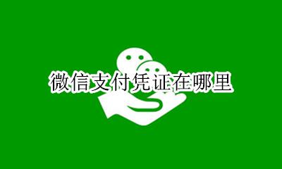 微信支付凭证在哪里 怎么查看