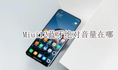 miui12通话音量怎么调 Miui12蓝牙绝对音量在哪