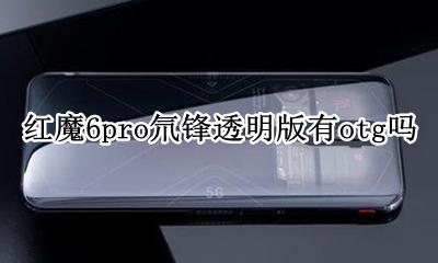 红魔6g氘锋透明版参数 红魔6pro氘锋透明版有otg吗