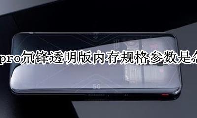 红魔6pro氘锋透明版内存规格参数是怎样的 内存参数详情是怎样的