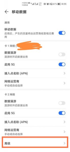 荣耀50se怎么设置双卡5G