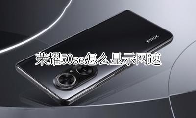 荣耀50se怎么显示网速 荣耀50s网速显示在哪里设置