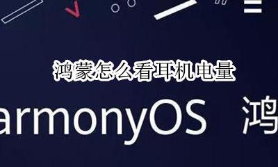 鸿蒙怎么看耳机电量 蓝牙耳机电量在哪看