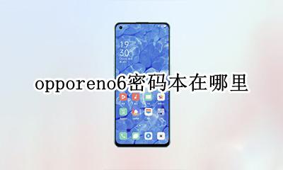 opporeno6密码本在哪里 opporeno6忘记密码怎么办