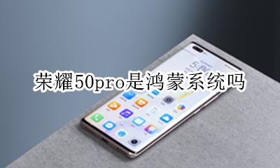 荣耀50支持鸿蒙系统吗 荣耀50pro是鸿蒙系统吗
