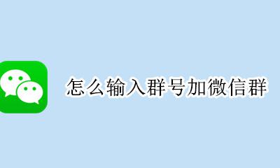 微信怎么用群号加群 怎么输入群号加微信群
