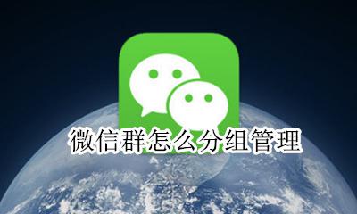 微信群怎么分组管理 微信群怎样分组管理